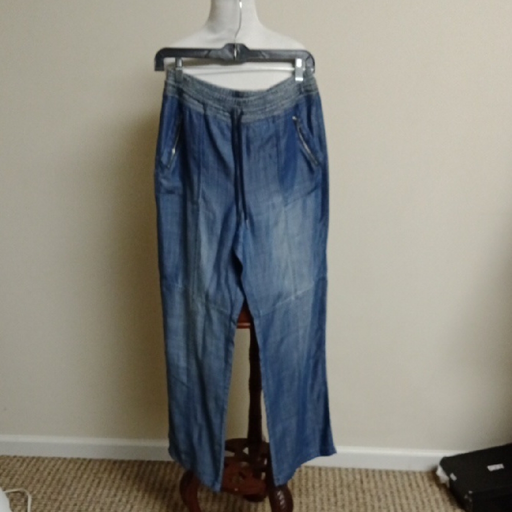 Blue Denim Jogger Pants